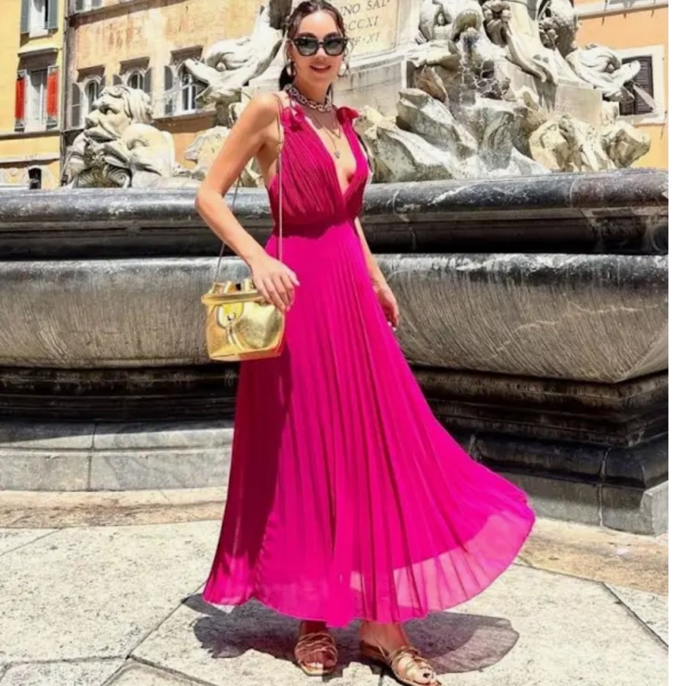 Zara pleated dress